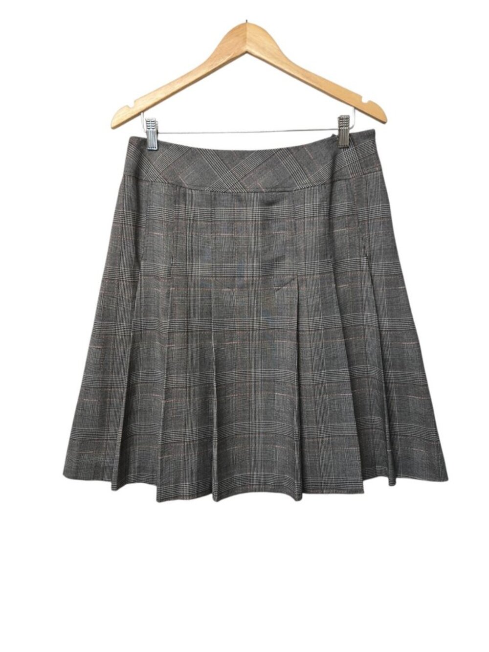 Signature by Larry Levine Skirt Size 10 Glen Plaid Pleated Academia Preppy Fall